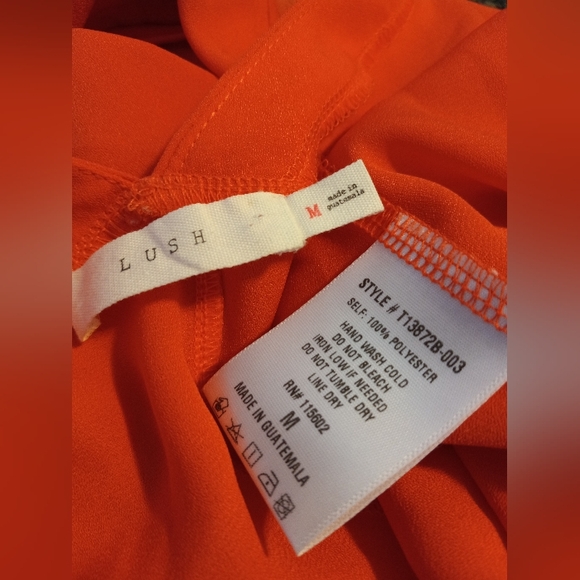 Lush Pink Sheer Draped Front Blouse Size M/ NWOT - Picture 8 of 8